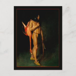 De jager van George deForest Brush Fine Art Briefkaart