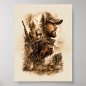 De jagerbond – Duitse draadharige pointer Poster (Voorkant)