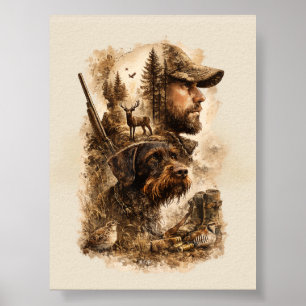 De jagerbond – Duitse draadharige pointer Poster