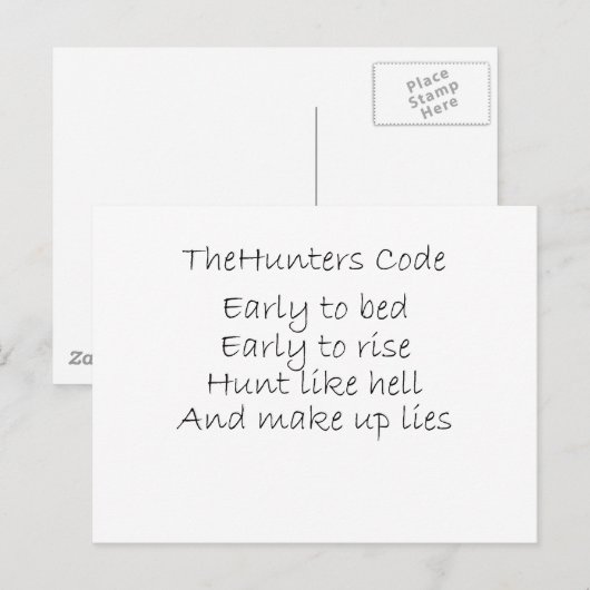 De jagers-code briefkaart (Voorkant / Achterkant)
