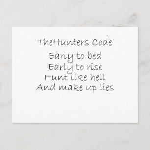 De jagers-code briefkaart