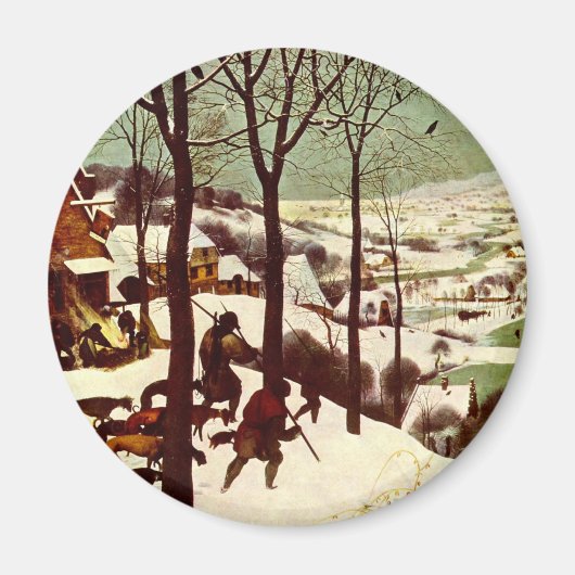De jagers in de sneeuw - 1565 magneet (Voorkant)