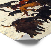 De jagers in de sneeuw door Pieter Brueghel Poster (Hoek)