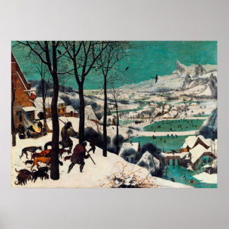De jagers in de sneeuw door Pieter Brueghel Poster
