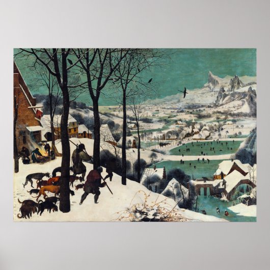 De jagers in de sneeuw door Pieter Brueghel Poster (Voorkant)