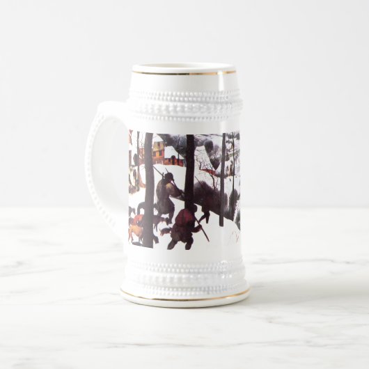 "De jagers in de sneeuw" - fijne kerstcadeautjes v Bierpul (Voorkant links)