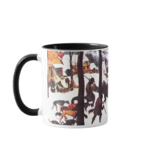 "De jagers in de sneeuw" - Mokken voor fijne kunst