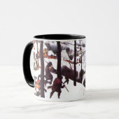 "De jagers in de sneeuw" - Mokken voor fijne kunst (Voorkant links)