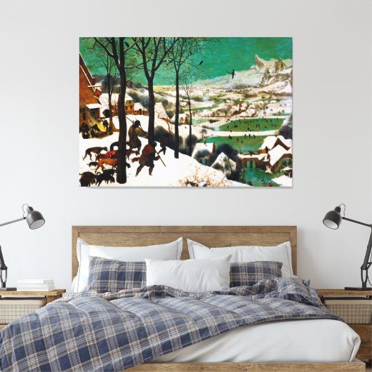 De jagers op de sneeuw (winter) van Pieter Bruegel Canvas Afdruk (Insitu (Slaapkamer))