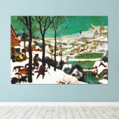 De jagers op de sneeuw (winter) van Pieter Bruegel Canvas Afdruk (Insitu (Houten vloer))