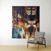 De jagers reflectie wandkleed (In situ)