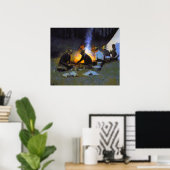 De jagersmaaltijd Frederic Remington Poster (Thuiskantoor)