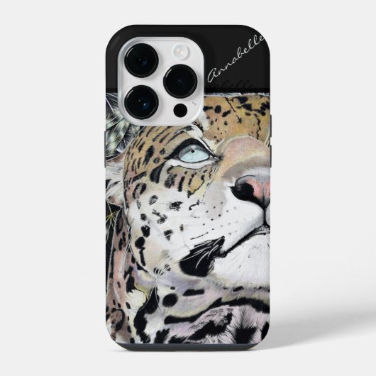 De Jaguar ~ gekleurd iPhone Hoesje (Achterkant)