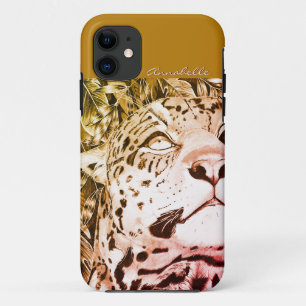 De Jaguar (goud/rood) Case-Mate iPhone Case