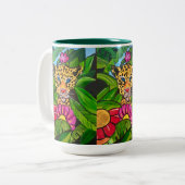 De Jaguar Tweekleurige Koffiemok (Voorkant links)
