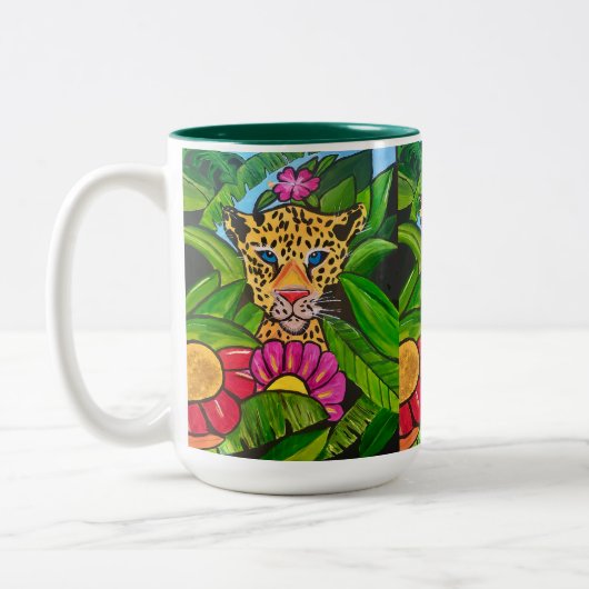 De Jaguar Tweekleurige Koffiemok (Links)