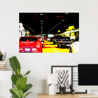 De Jam van het verkeer in een Fotografisch Poster