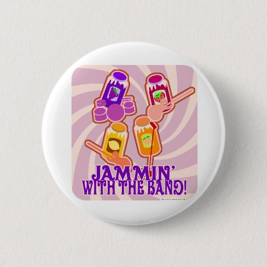 De Jammin Jam Band Ronde Button 5,7 Cm (Voorkant)