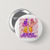 De Jammin Jam Band Ronde Button 5,7 Cm (Voorkant /achterkant)