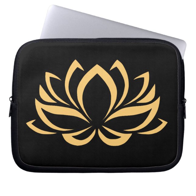 De Japanse Bloesem van de Bloem van Lotus Laptop Sleeve (Voorkant)