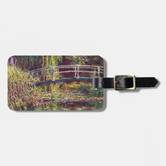 De Japanse Bridge Claude Monet cool, oud, meester Bagagelabel (Voorkant horizontaal)