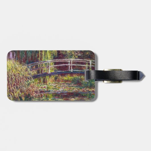De Japanse Bridge Claude Monet cool, oud, meester Bagagelabel (Achterkant horizontaal)