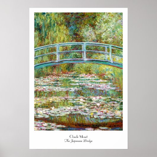 De Japanse brug 1899 Claude Monet Poster (Voorkant)