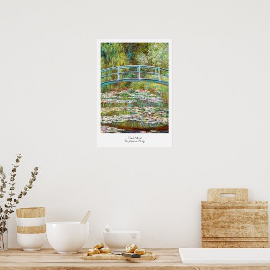 De Japanse brug 1899 Claude Monet Poster (Keuken)