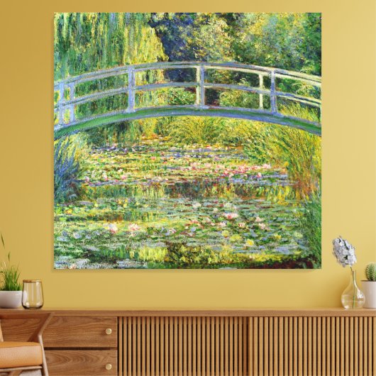 De Japanse Brug - Claude Monet Canvas Afdruk (Insitu (Woonkamer))