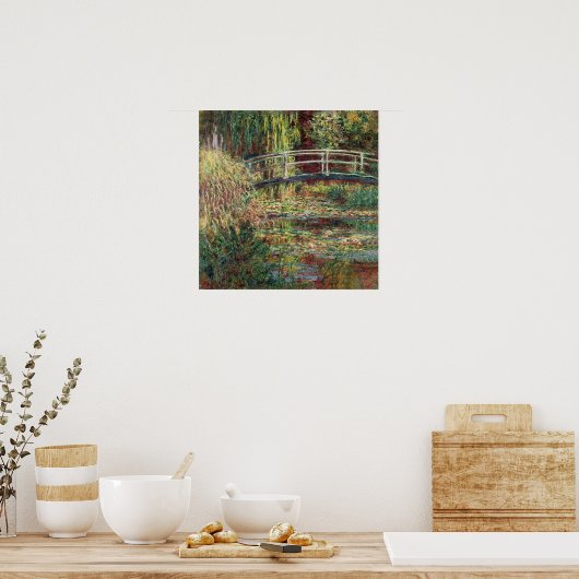 De Japanse brug Claude Monet Poster (Keuken)