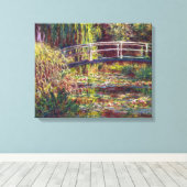 De Japanse Brug Claude Monet schilderij Canvas Afdruk (Insitu (Houten vloer))