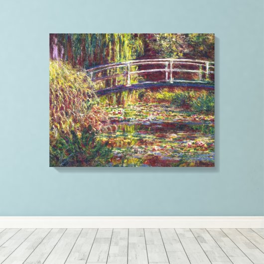 De Japanse Brug Claude Monet schilderij Canvas Afdruk (Insitu (Houten vloer))