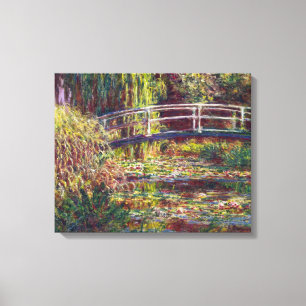 De Japanse Brug Claude Monet schilderij Canvas Afdruk