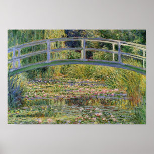 De Japanse brug van Claude Monet Poster