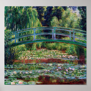 De Japanse brug (Water-Lily Pond), Monet Poster