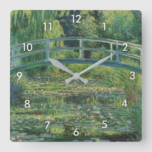 De Japanse brug (Water-Lily Pond), Monet Vierkante Klok (Voorkant)