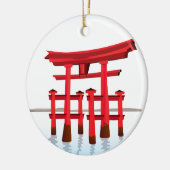 De Japanse cultuur van de Architectuur van de Gate Keramisch Ornament (Links)