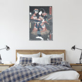 De Japanse Druk van de Houtsnede van Ichikawa Canvas Afdruk (Insitu (Slaapkamer))