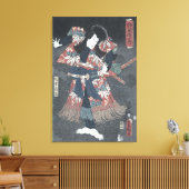 De Japanse Druk van de Houtsnede van Ichikawa Canvas Afdruk (Insitu (Woonkamer))