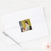 De Japanse Fan, 1914 Vierkante Sticker (Envelop)