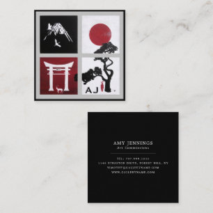 De Japanse Geest Schilderij van Alfred Fox Vierkante Visitekaartje