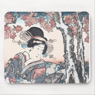 De Japanse Herfst ukiyo-E Momijigari geen himegimi Muismat