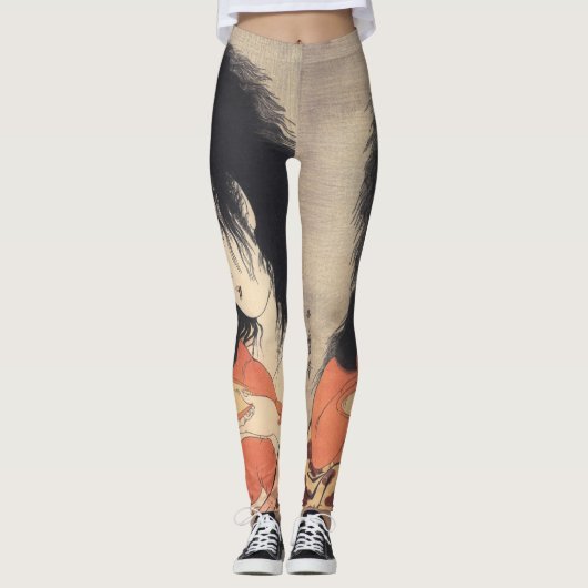 De Japanse Kunst van Utamaro leggings (Voorkant)