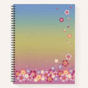 De Japanse kunstregenboog van Sakura Blossom Notitieboek