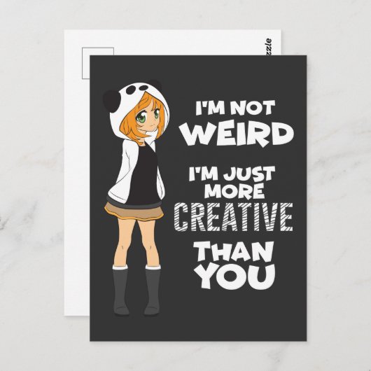 De Japanse Panda van de Ventilator van Kawaii Briefkaart (Voorkant / Achterkant)