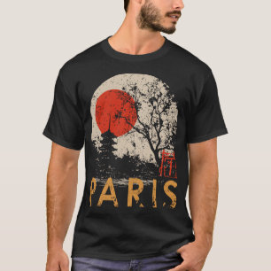 De Japanse tempel van Parijs kersenboom Sunset Ar T-shirt