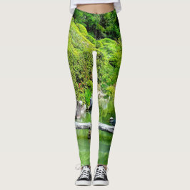 De Japanse tuin Creëer natuurlijk gekleurd Leggings