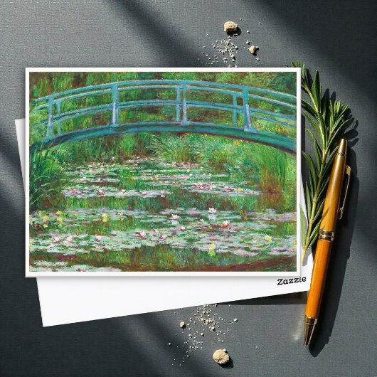 De Japanse voetbalbrug van Claude Monet Briefkaart