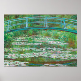 De Japanse voetbalbrug van Claude Monet Poster