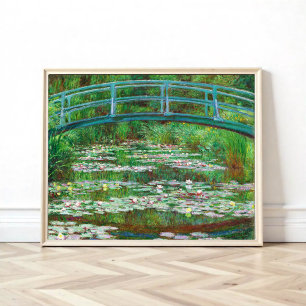 De Japanse voetbalbrug van Claude Monet Poster
